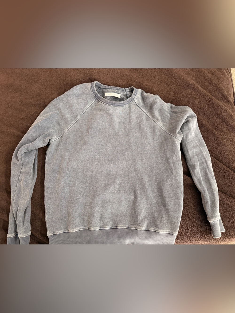 Outerknown Men’s Washed Slate Crewneck Sweater in blue